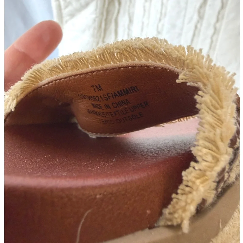 MIA Platform Espadrille Sandals Brown Lug Sole Coastal Casual Festival Boho 7